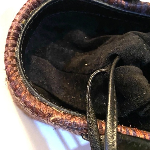 Cesta Collective Jute Rafia Mini Top Handle Handbag Black Brown - Picture 8 of 13